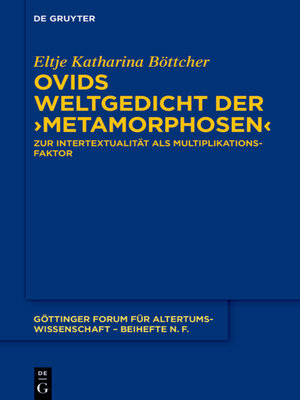 cover image of Ovids Weltgedicht der ›Metamorphosen